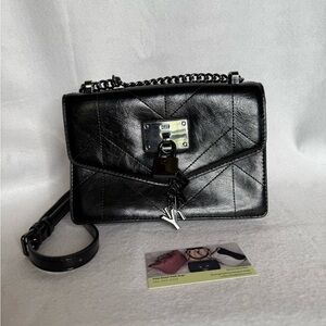 DKNY Black Faux  Leather Crossbody Bag NWOT